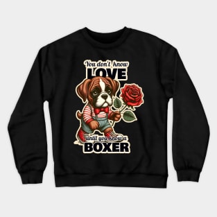 Boxer Valentine's day Crewneck Sweatshirt